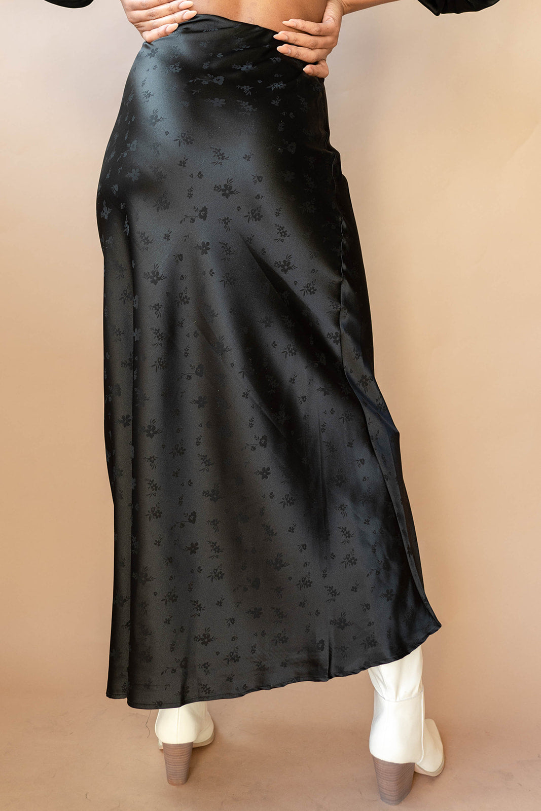 mode, ashlen satin midi skirt