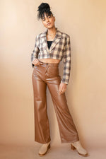 mode, reagan checkered blazer