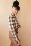 mode, reagan checkered blazer
