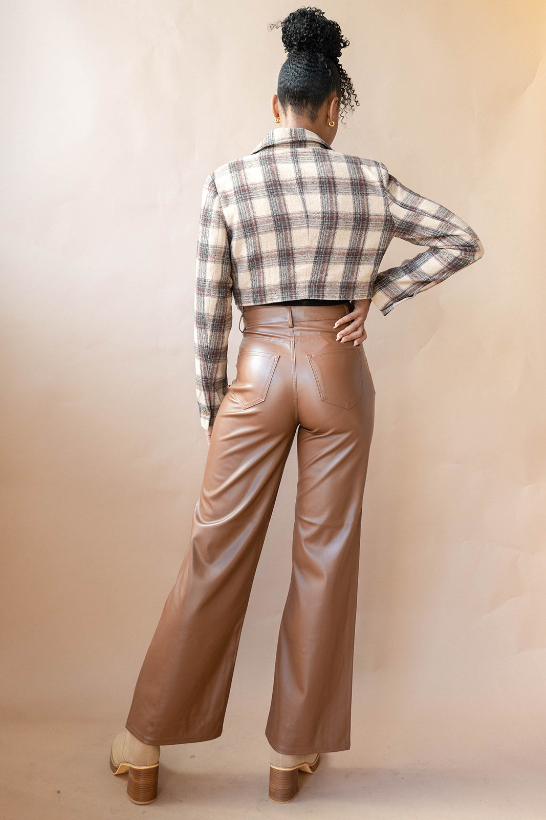 mode, reagan checkered blazer