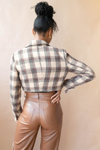 mode, reagan checkered blazer