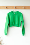 mode, treasure crop sweatshirt
