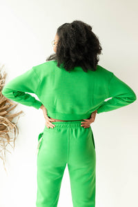mode, treasure crop sweatshirt