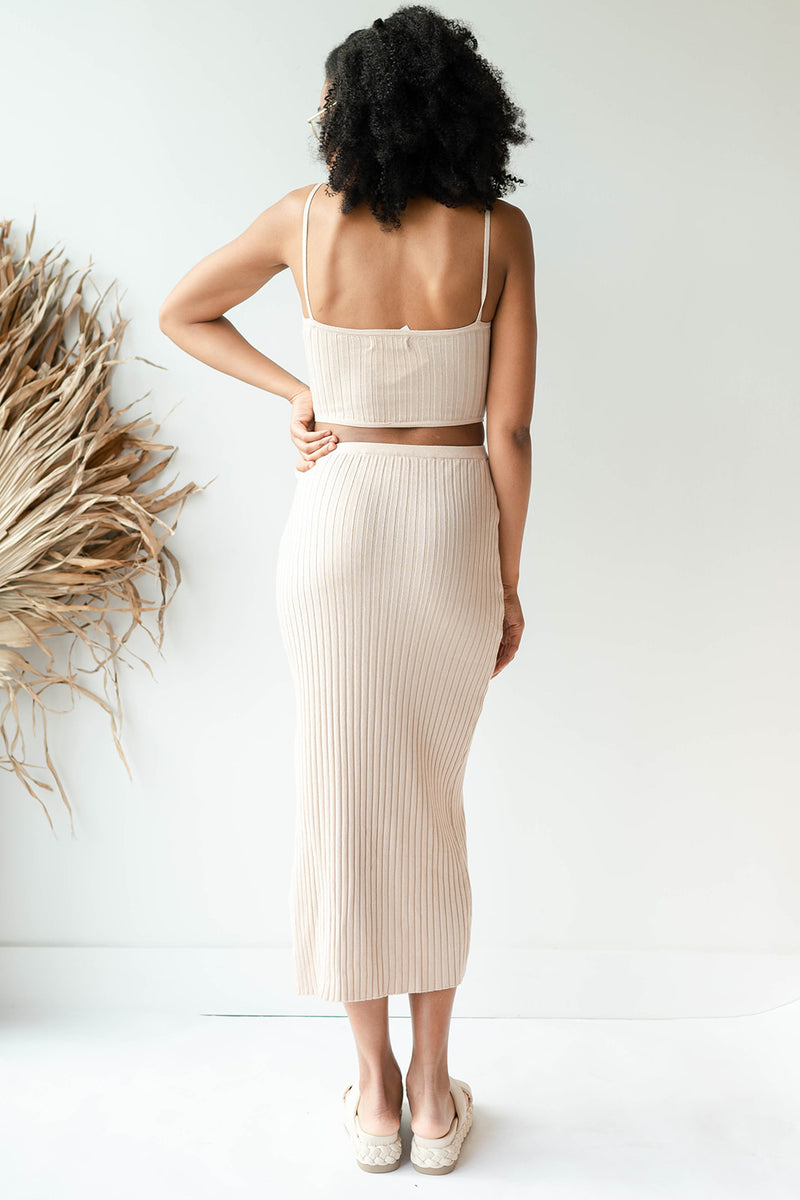 mode, leyla knit maxi dress