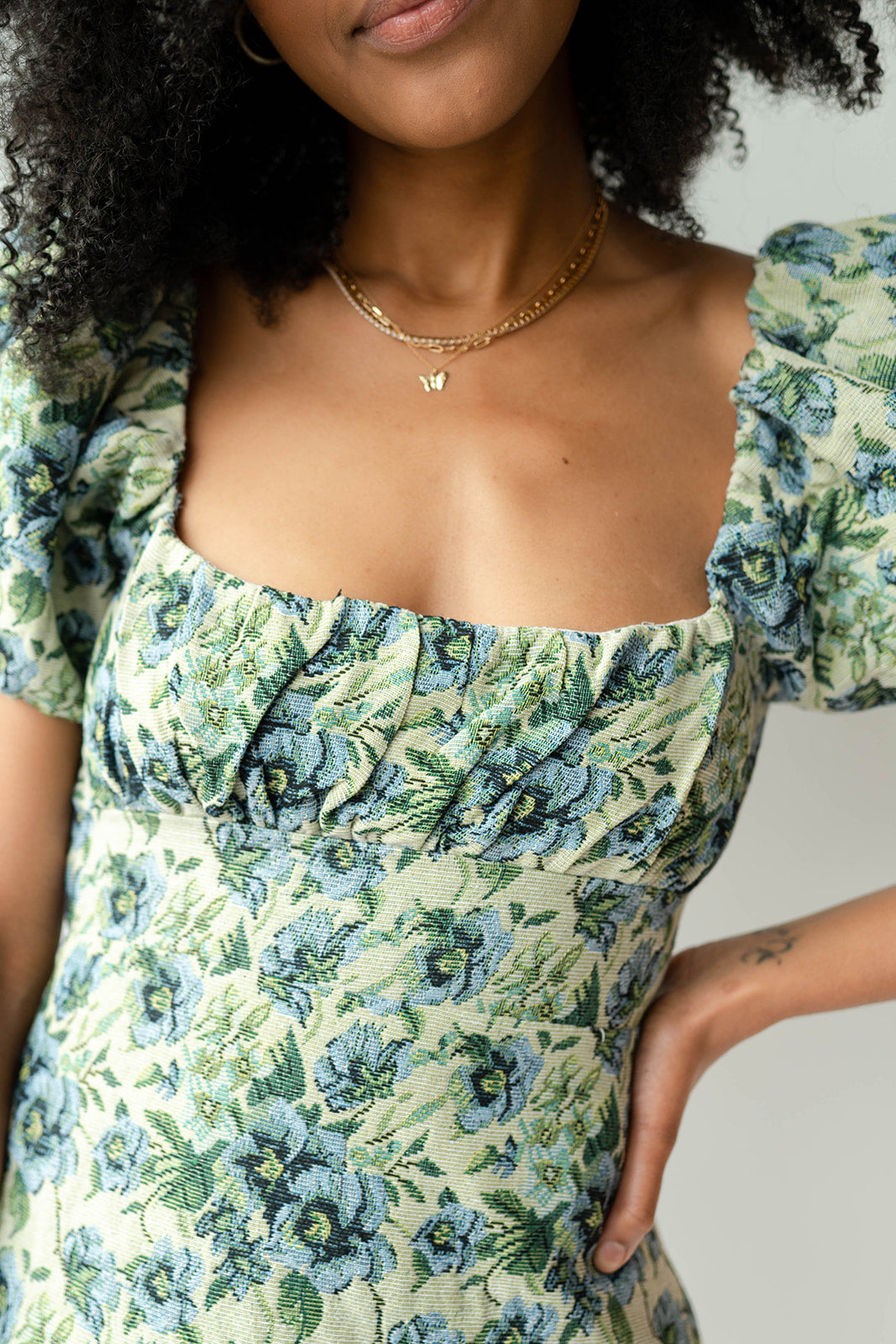 mode, mich floral dress
