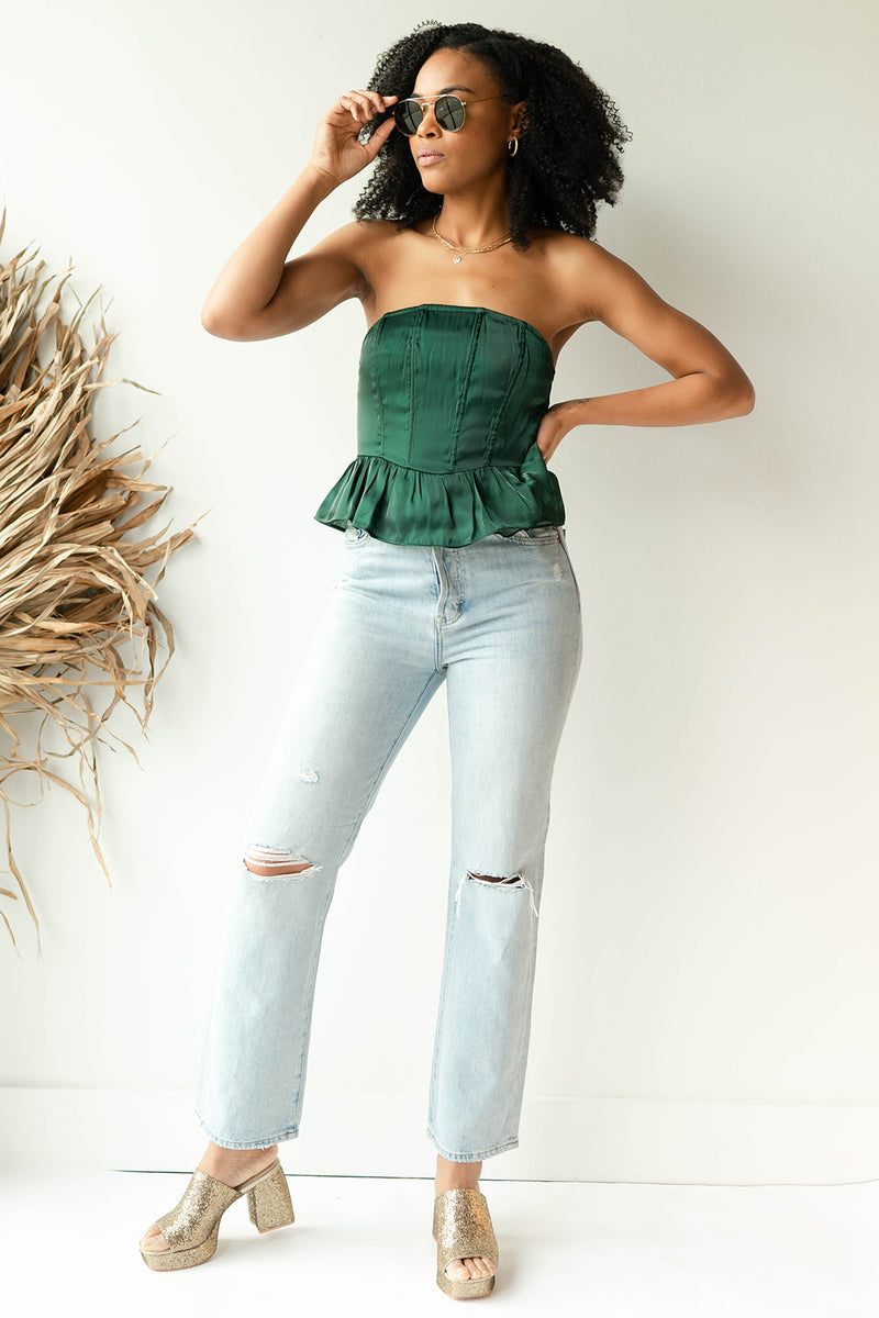 mode, skyla peplum top