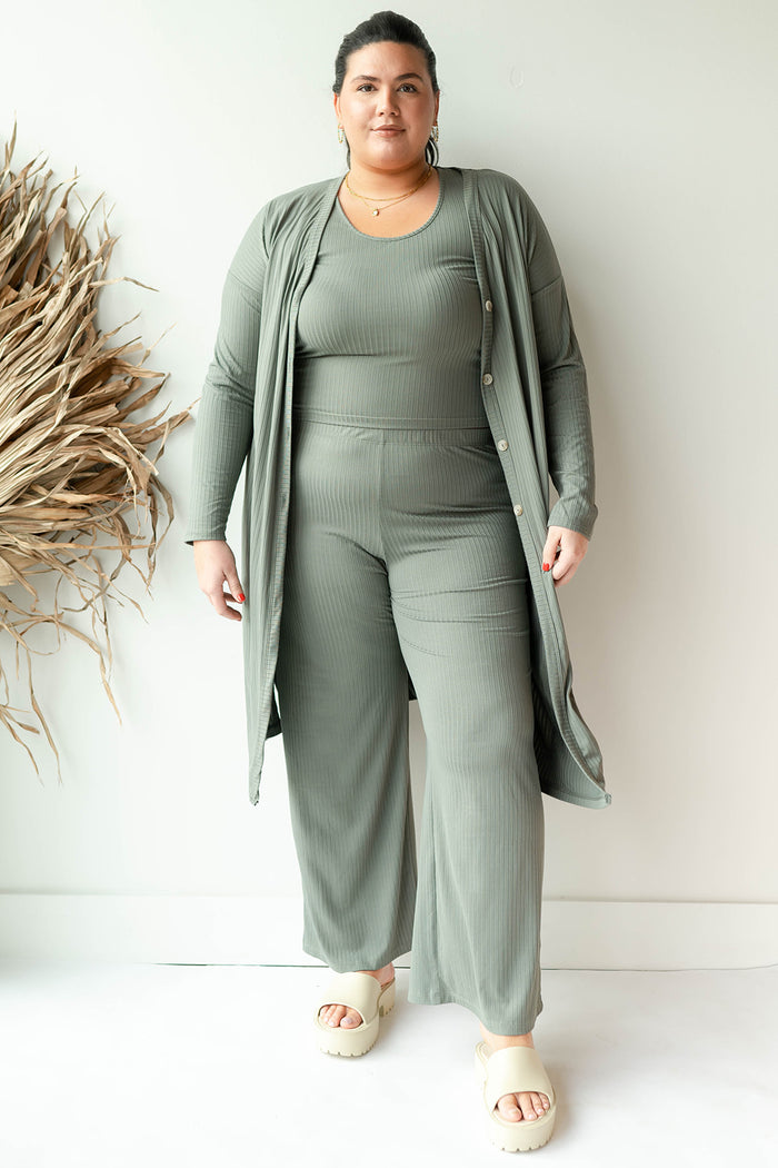 mode, clover rib cardigan