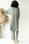 mode, clover rib cardigan