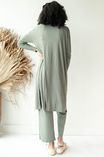 mode, clover rib cardigan