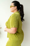 mode, kiwi collared button down