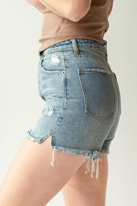 mode, sunny days denim shorts
