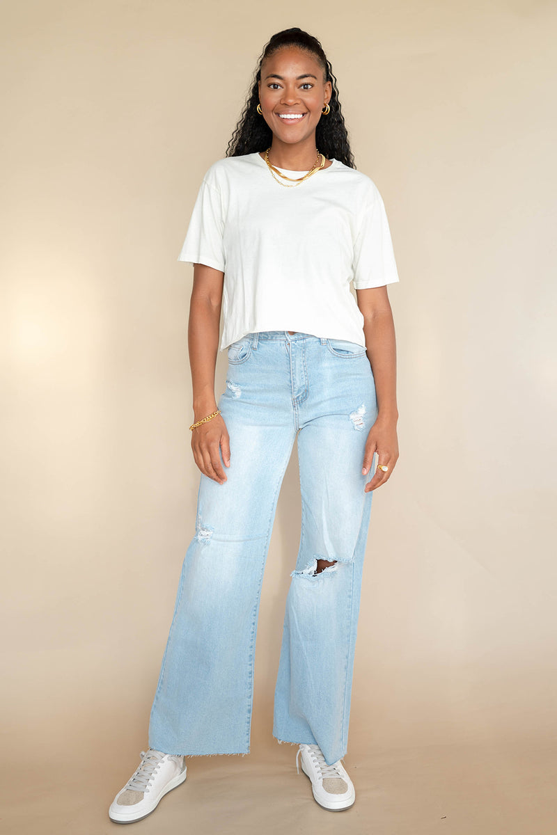 mode, plain jane crop tee