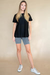 mode, mesh short sleeve top