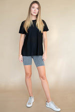 mode, mesh short sleeve top