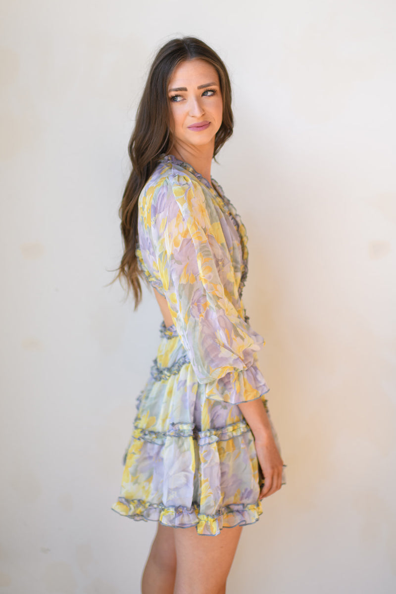 mode, floral date night dress