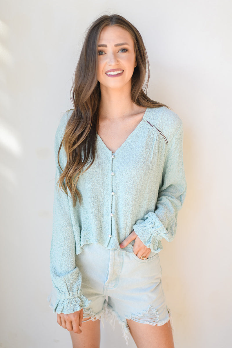 mode, sarah l/s woven blouse
