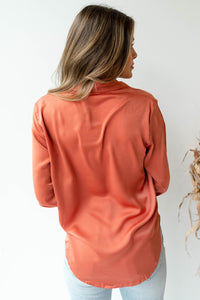 mode, slow down button blouse