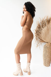 mode, angelique midi sweater dress