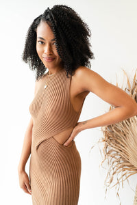 mode, angelique midi sweater dress