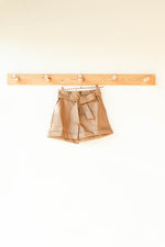 mode, vegan leather shorts