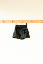 mode, vegan leather shorts