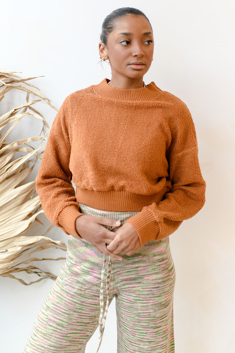 mode, don't furry babe turtleneck top