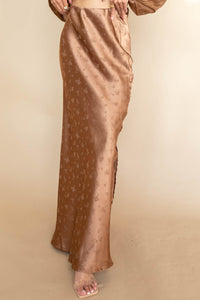 mode, ashlen satin midi skirt