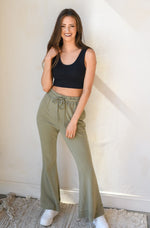 mode, terry knit flares
