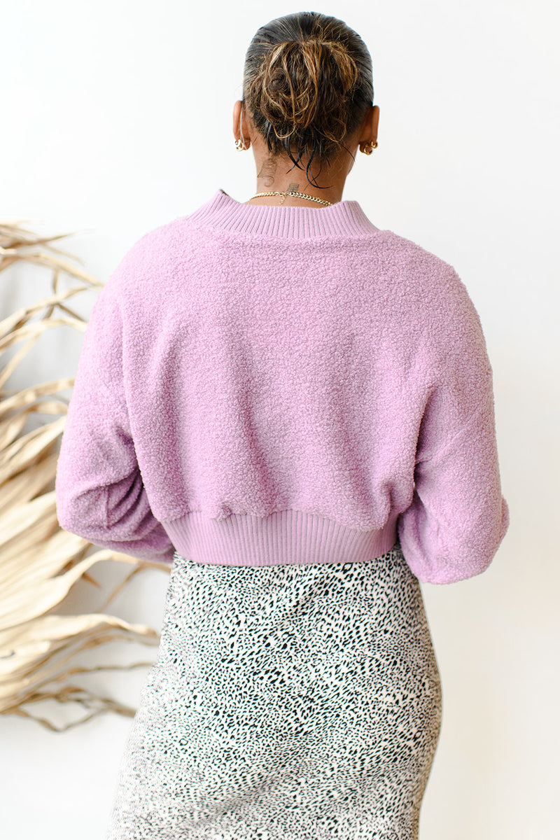 mode, don't furry babe turtleneck top