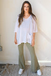 mode, terry knit flares