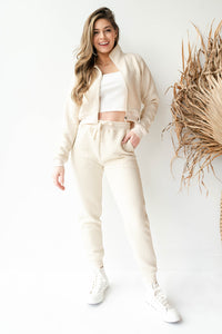 mode, sofia quilted joggers