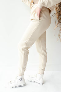 mode, sofia quilted joggers