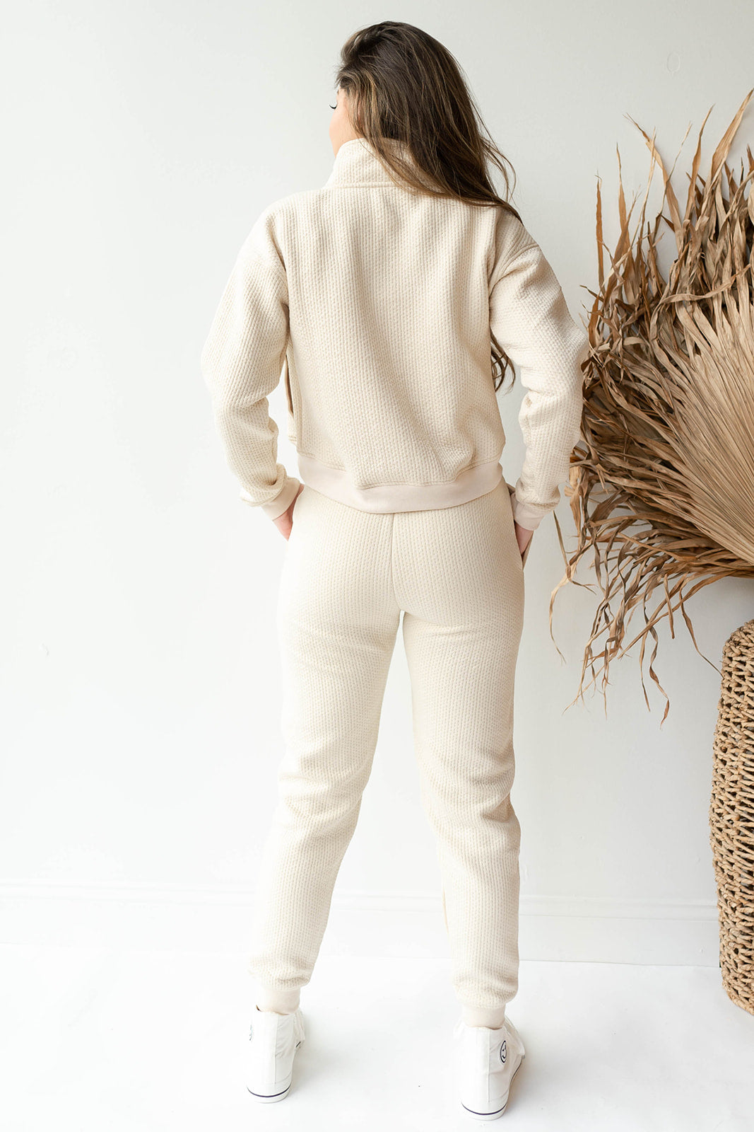 mode, sofia quilted joggers