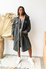 mode, thrill me button down shacket