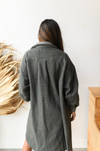 mode, thrill me button down shacket