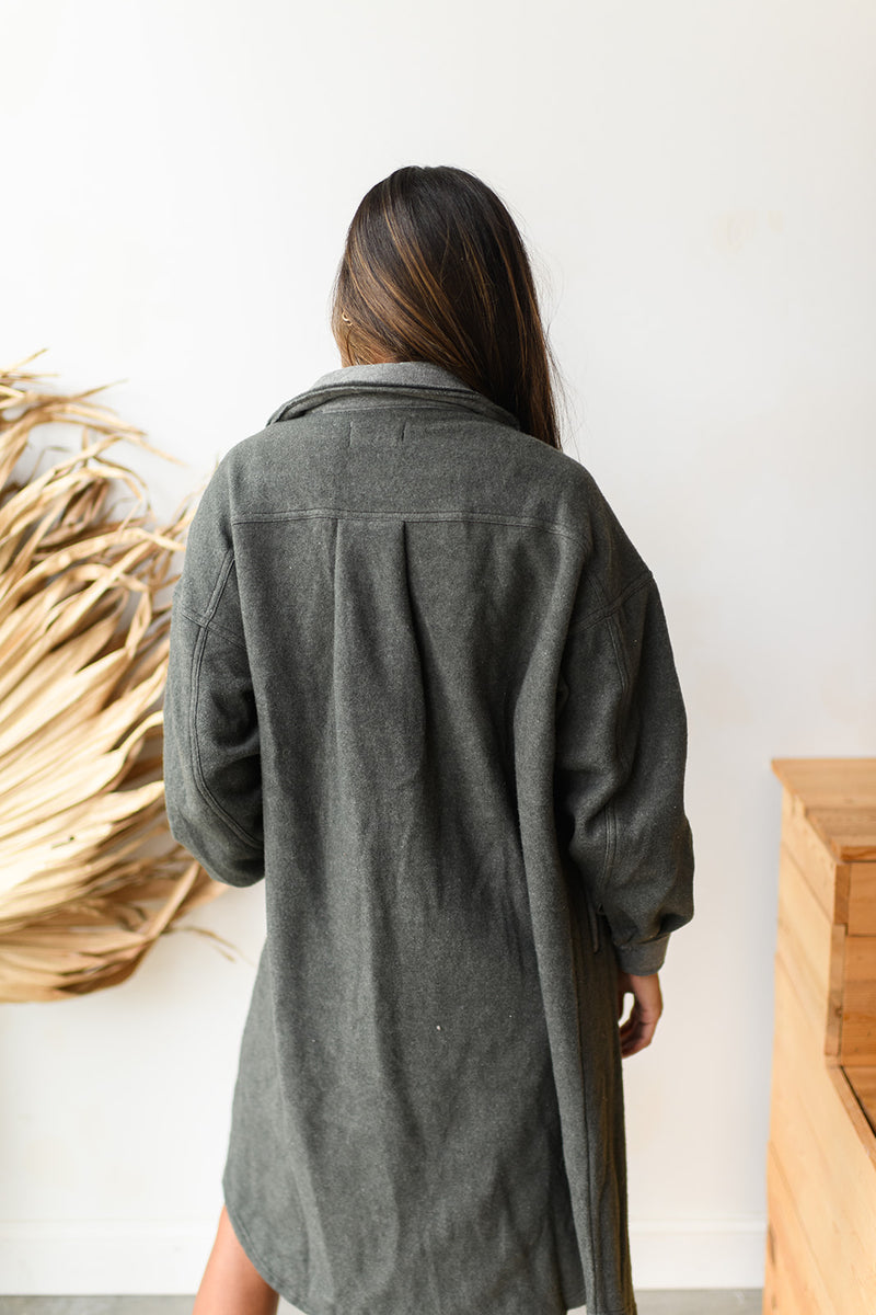 mode, thrill me button down shacket