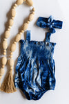 mode, tie dye bubble romper + headband