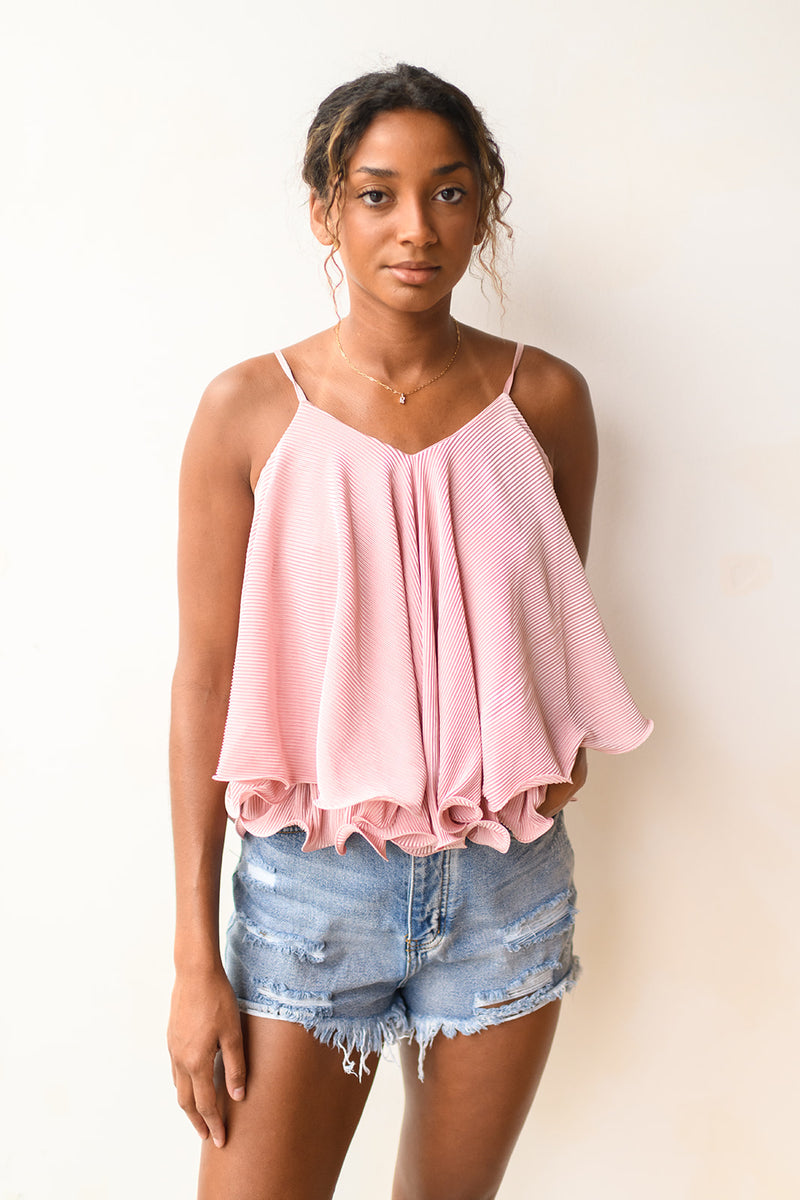 mode, date night frills crop top