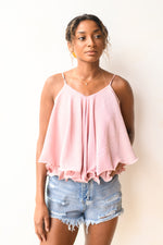 mode, date night frills crop top