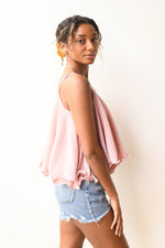 mode, date night frills crop top