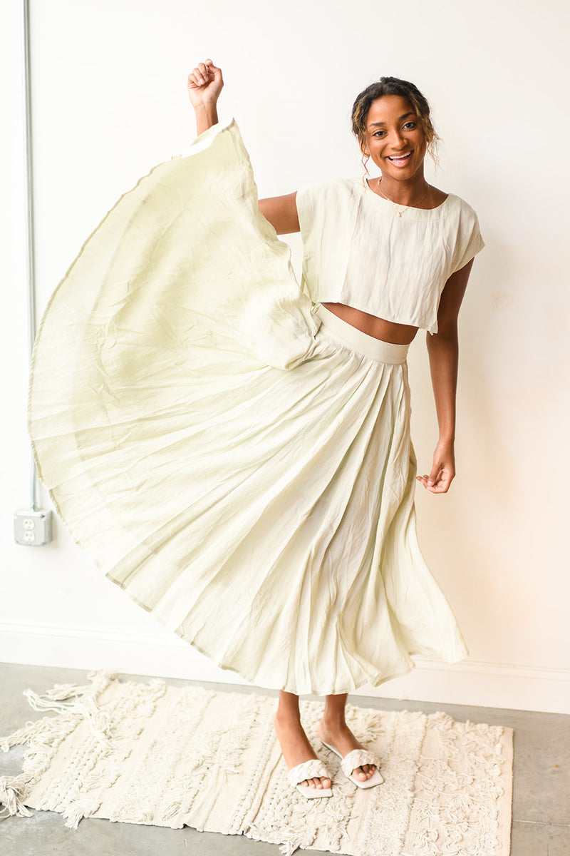 mode, sage the day crop top