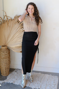 mode, collared sweater crop top