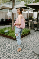 mode, date night frills crop top
