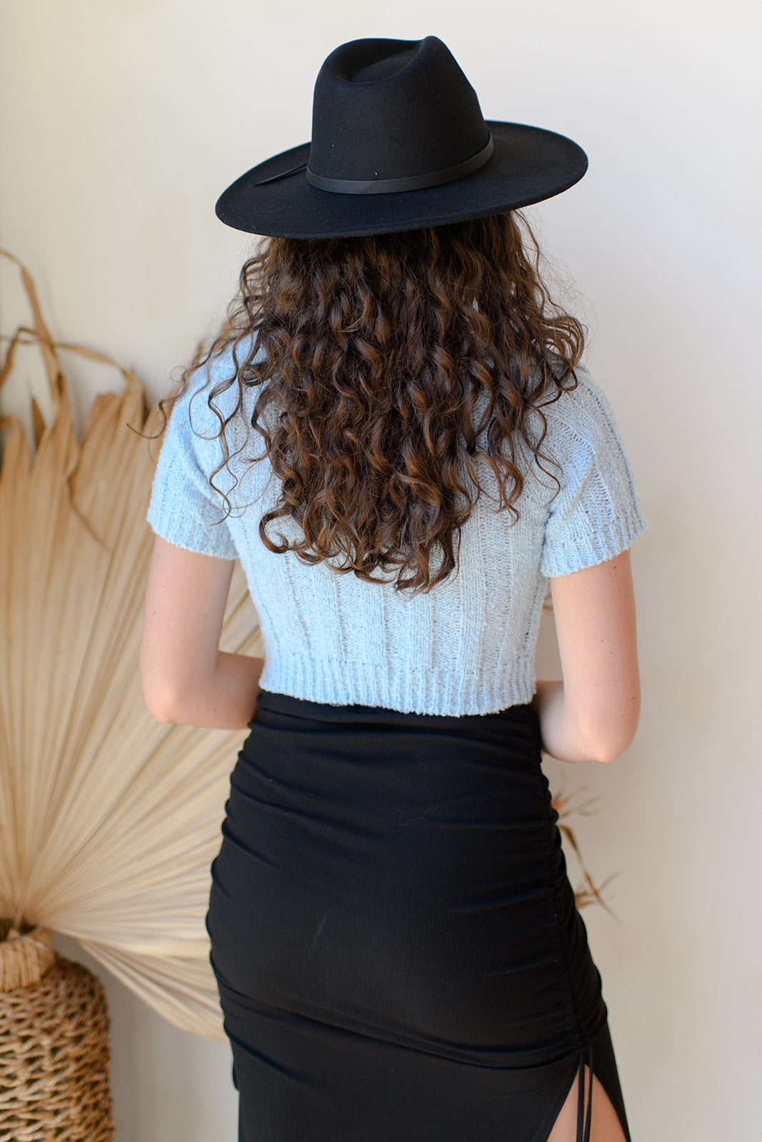 mode, collared sweater crop top