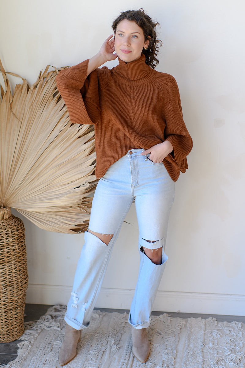 fall la la turtleneck sweater
