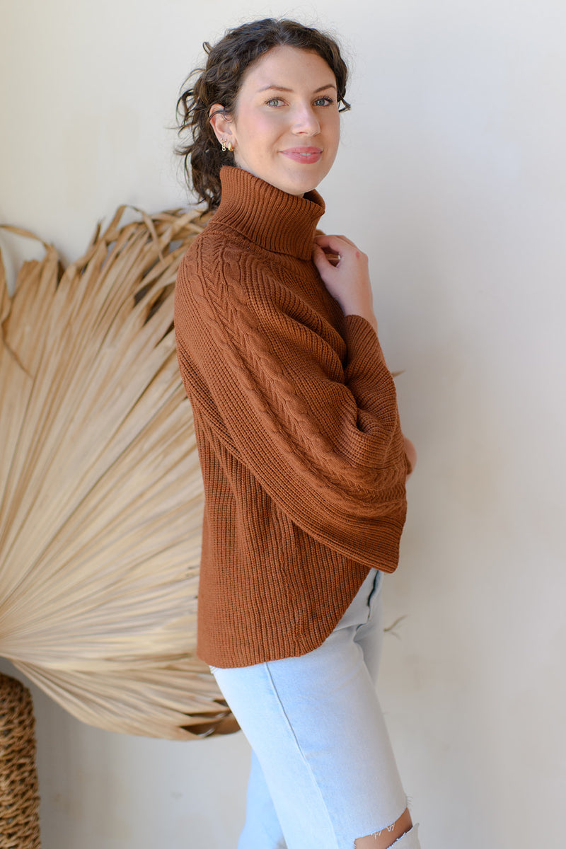 fall la la turtleneck sweater