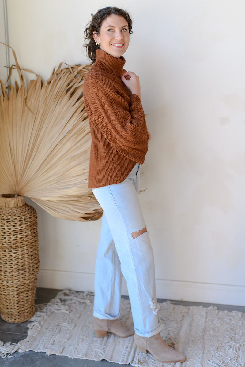 fall la la turtleneck sweater