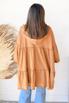 zip tiered hoodie