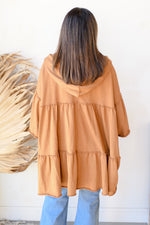 zip tiered hoodie