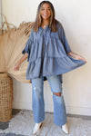 zip tiered hoodie